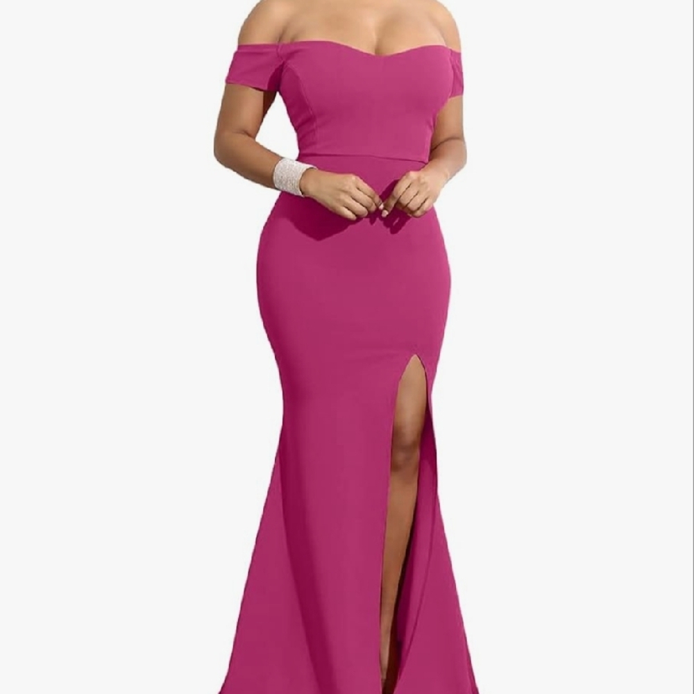Elegant Pink Evening Gown